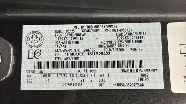 2025 Ford Escape Plug-In Hybrid Base