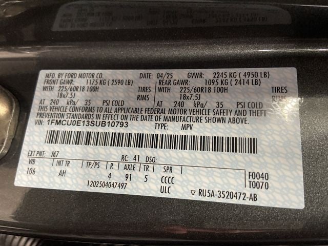 2025 Ford Escape Plug-In Hybrid Base