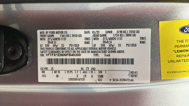 2022 Ford F-150 XL