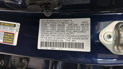 2021 Honda CR-V Hybrid Touring