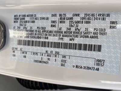 2025 Ford Escape Plug-In Hybrid Base